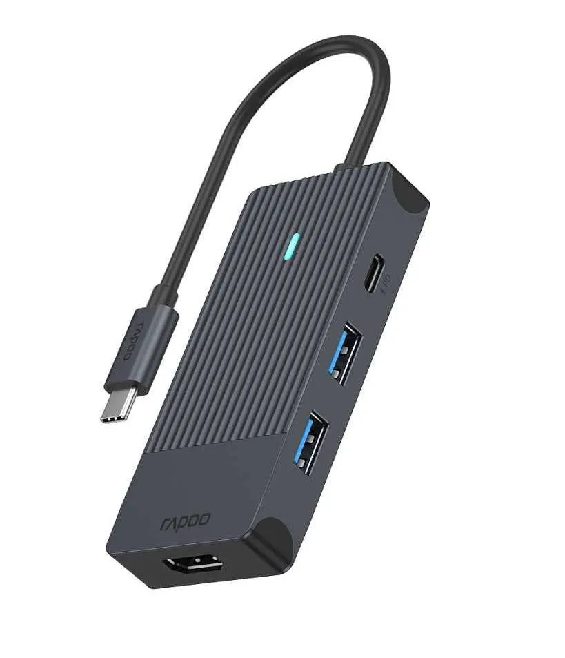 (Bargains) RAPOO Multiport USB-C UCM-2001 4-in-1 USB-C Adapter