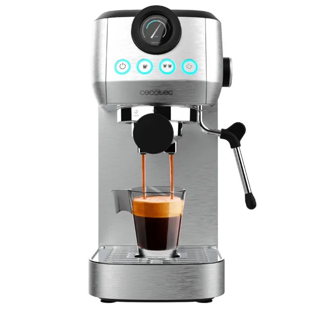 CECOTEC Power Espresso 20 Steel Pro manuell espressomaskin, rostfritt st&aring;l