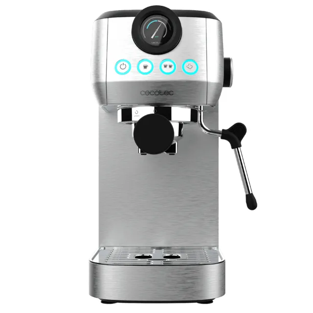 CECOTEC Power Espresso 20 Steel Pro manuell espressomaskin, rostfritt st&aring;l