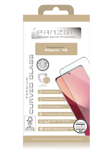 Panzer Curved Glass, Xiaomi 12 - Screen Glass