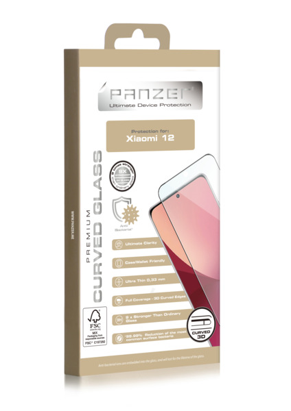 Panzer Curved Glass, Xiaomi 12 - Screen Glass