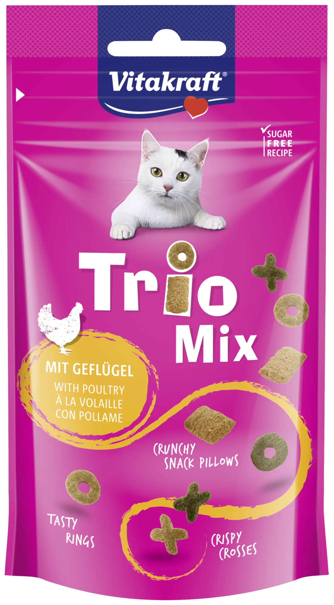 Vitakraft Trio Mix Poultry, Adult, 60g