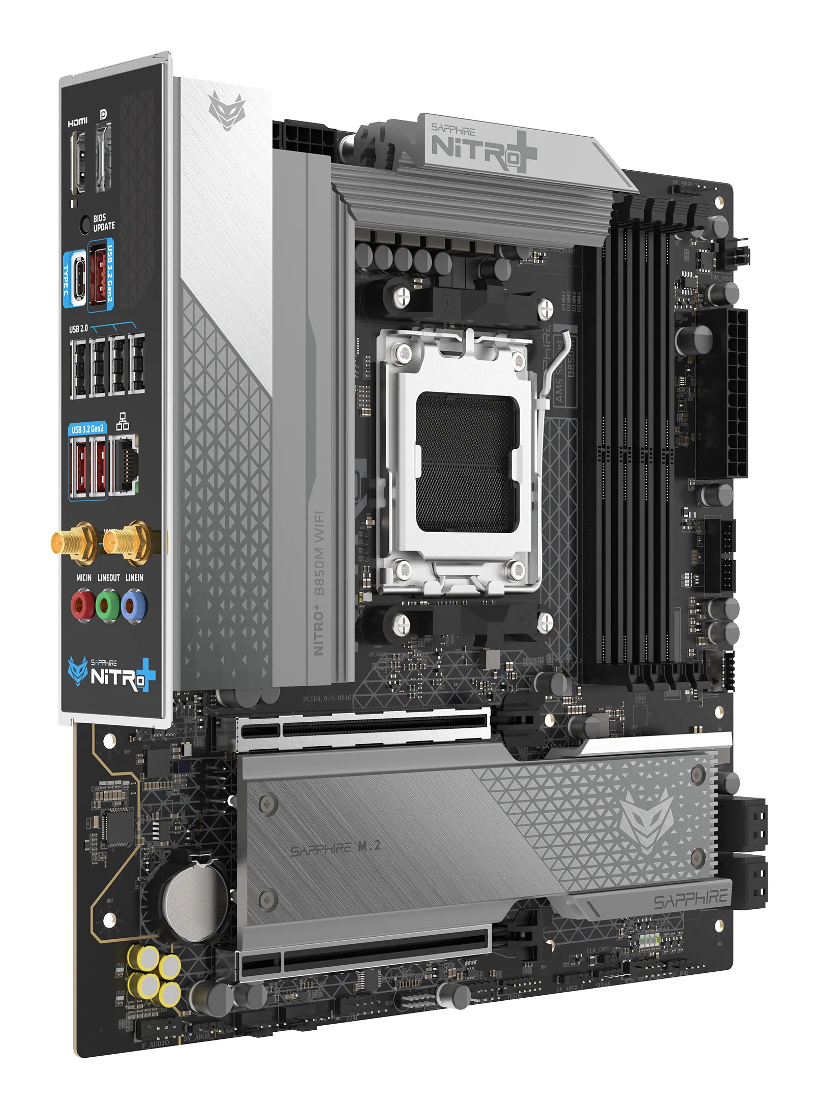 Sapphire NITRO+ B850M WIFI AM5 mATX Motherboard
