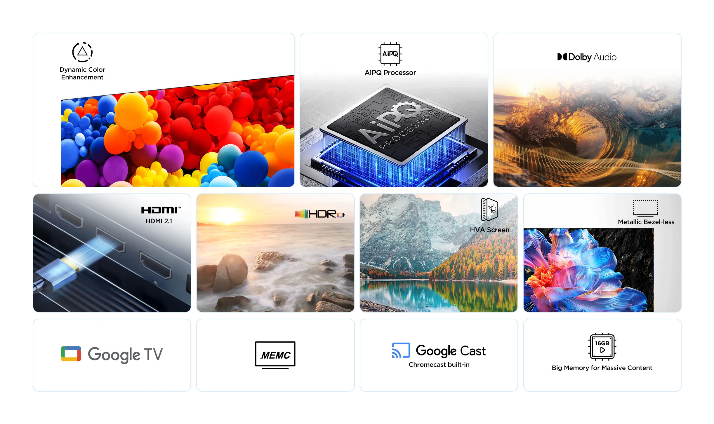TCL 55P69K 55" 4K LED Google TV, 60 Hz, HDR10+