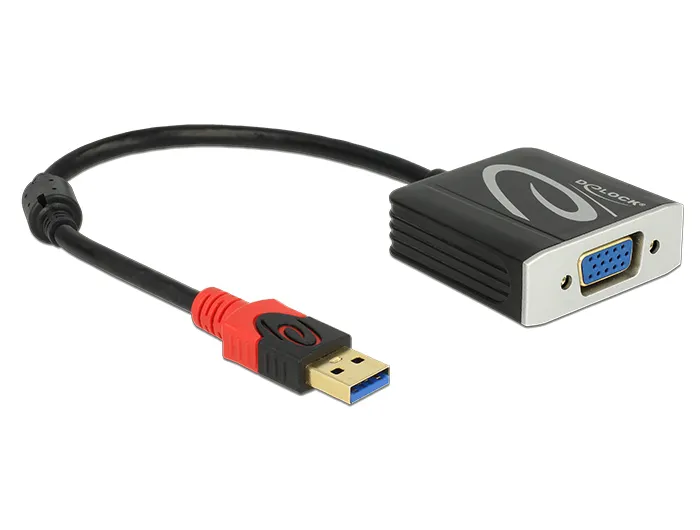 De-Lock  USB &ndash; VGA - adapter, Black
