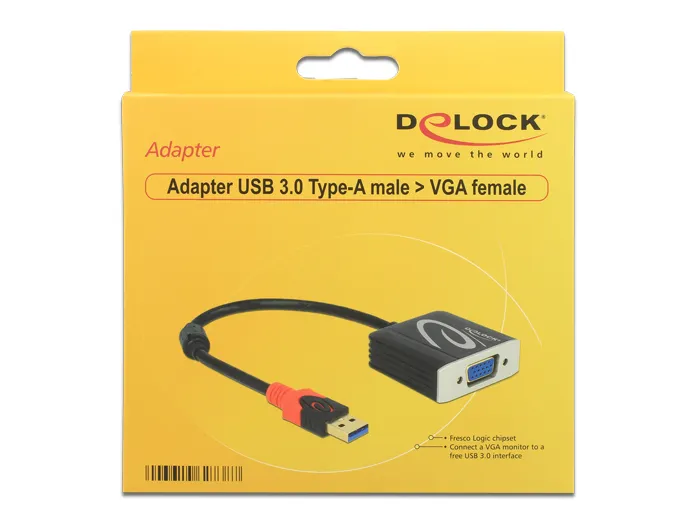 De-Lock  USB &ndash; VGA - adapter, Black