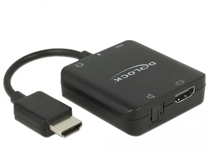 De-Lock  HDMI – HDMI - adapter, Svart
