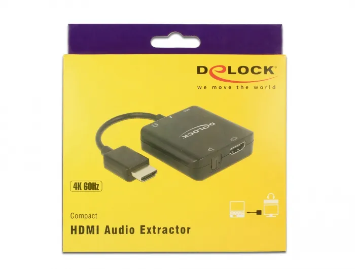 De-Lock  HDMI – HDMI - adapter, Svart