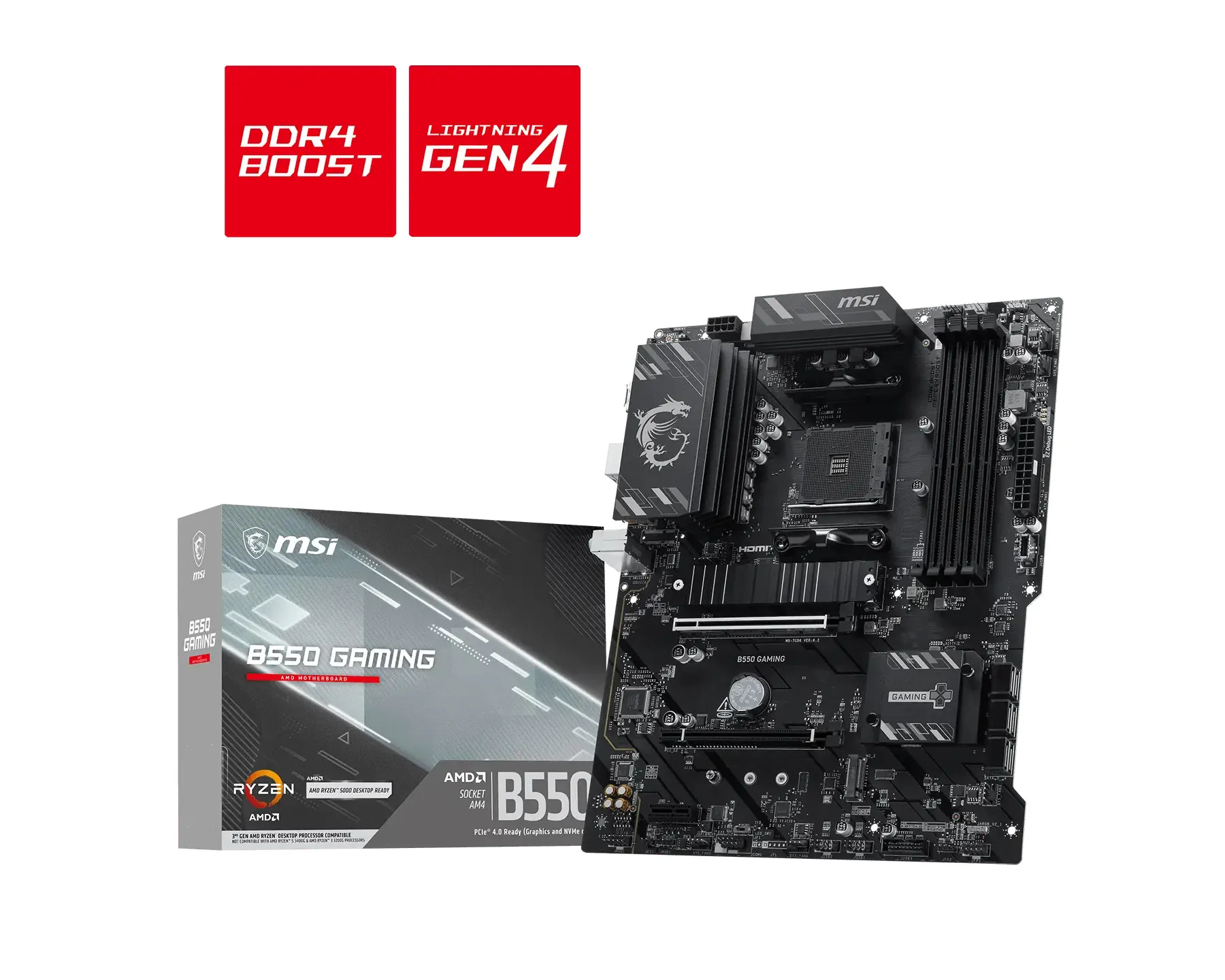 MSI MPG B550 GAMING PLUS AM4 ATX moderkort