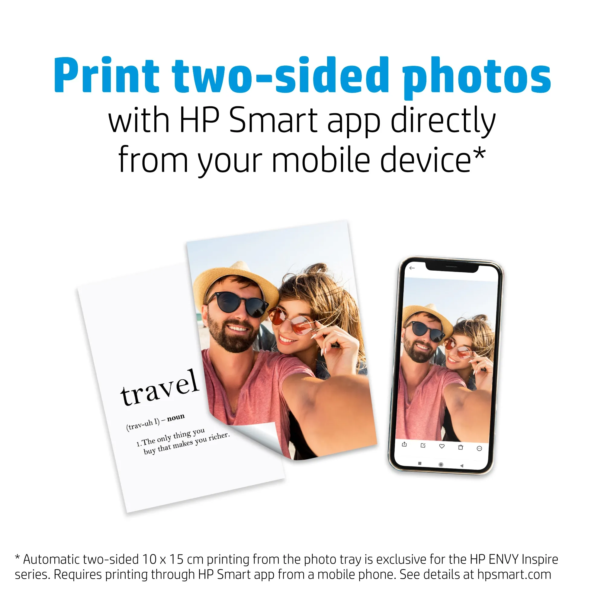 HP - Matta - 8,8 mm - 100 x 150 mm - 180 g/m&sup2; - 25 arkki (arkit) valokuvapaperi malleihin Smart Tank 500