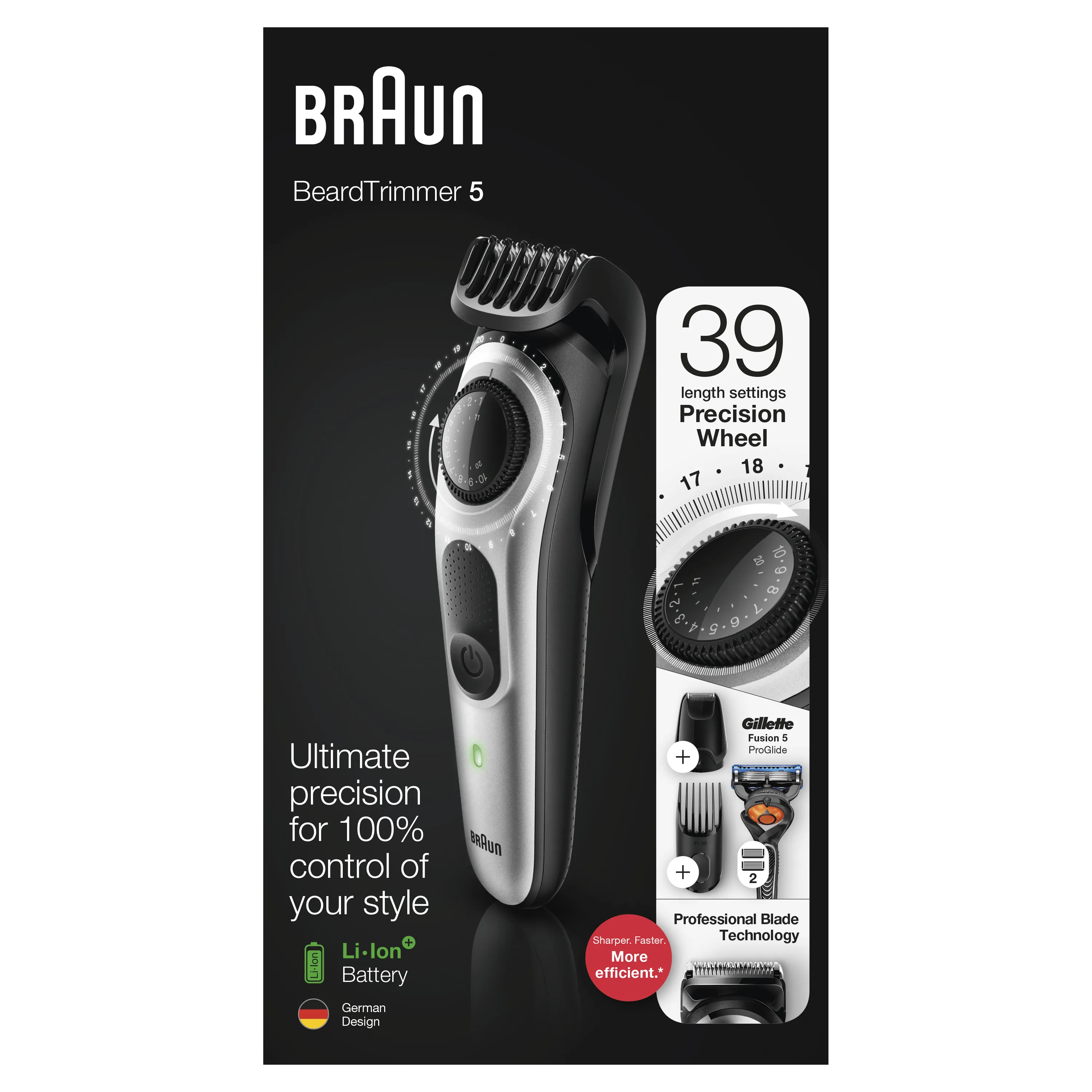 Braun BT5265 - beard trimmer, Black/Silver