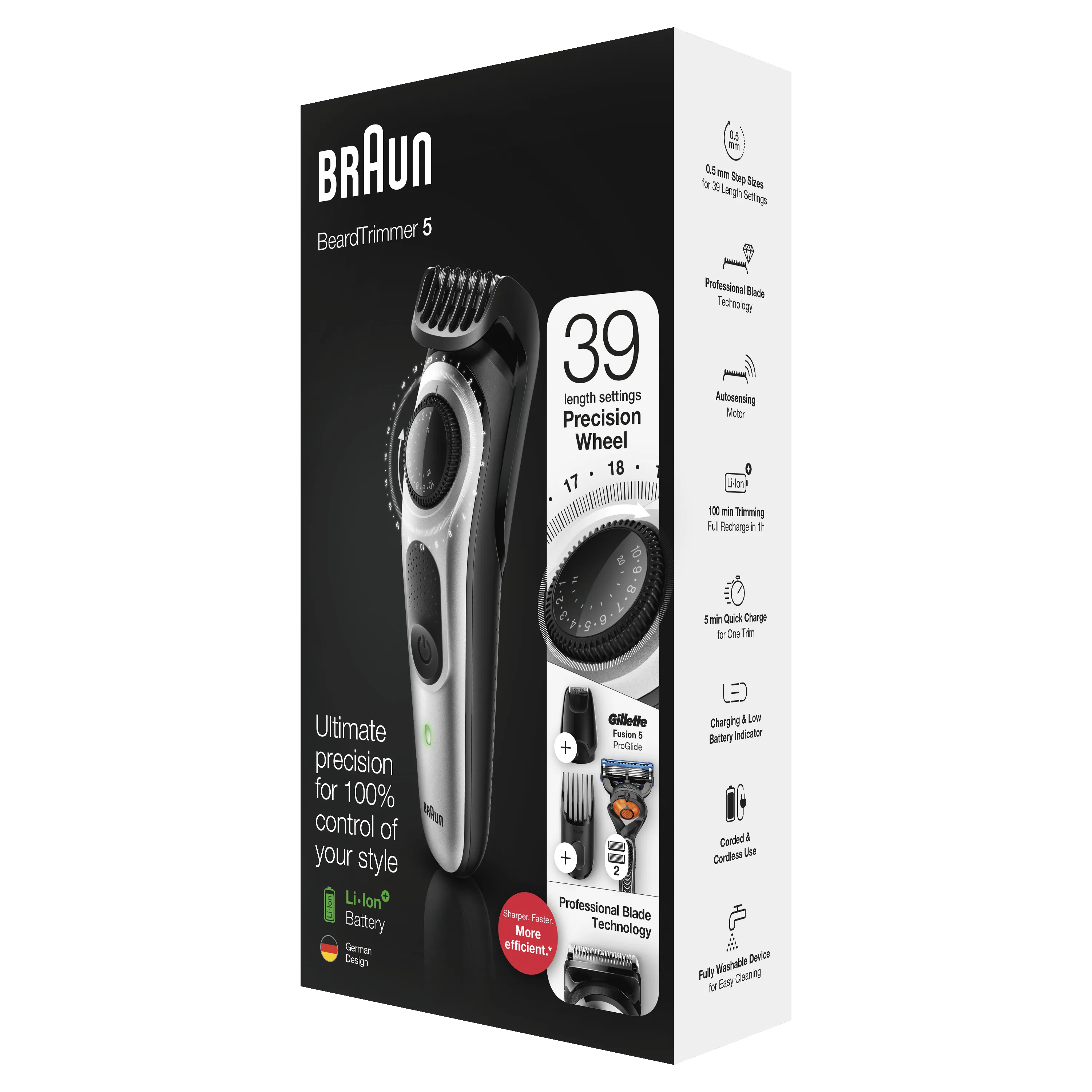 Braun BT5265 - beard trimmer, Black/Silver