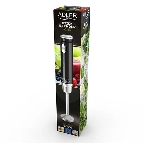 Adler AD 4617 350 W -sauvasekoitin, musta, hopea