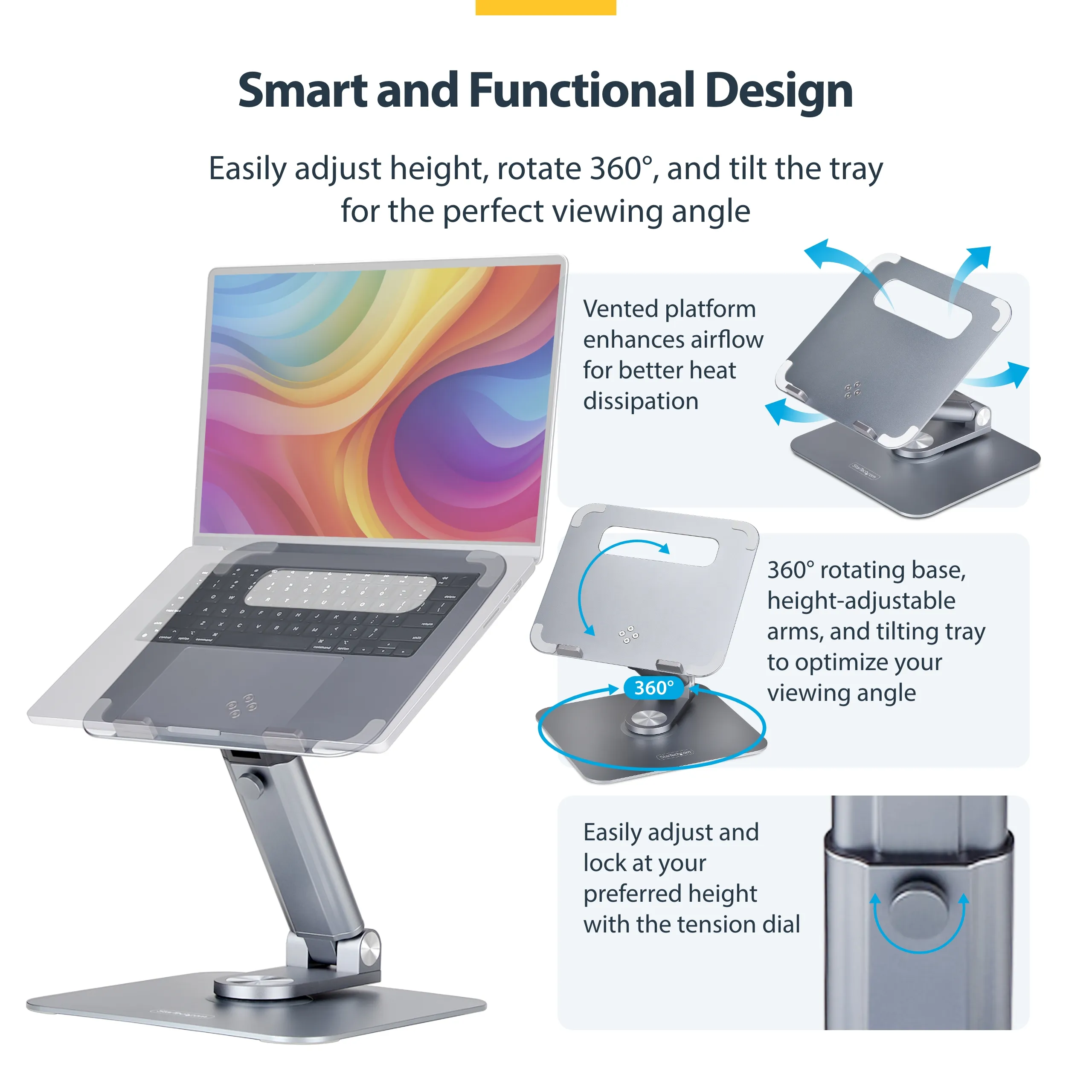 Startech Telescopic - notebook stand riser