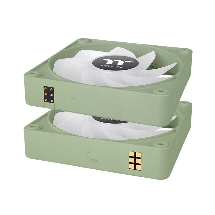 Thermaltake CT120 EX Reverse ARGB Sync PC 120mm 2000RPM Cooling Fan MagForce 2.0 3-Pack Matcha Green
