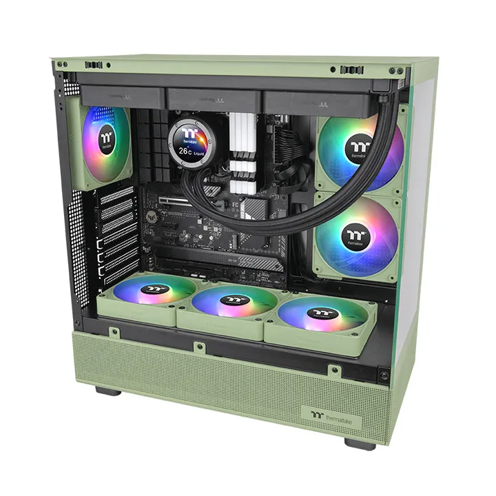 Thermaltake CT120 EX Reverse ARGB Sync PC 120mm 2000RPM Cooling Fan MagForce 2.0 3-Pack Matcha Green