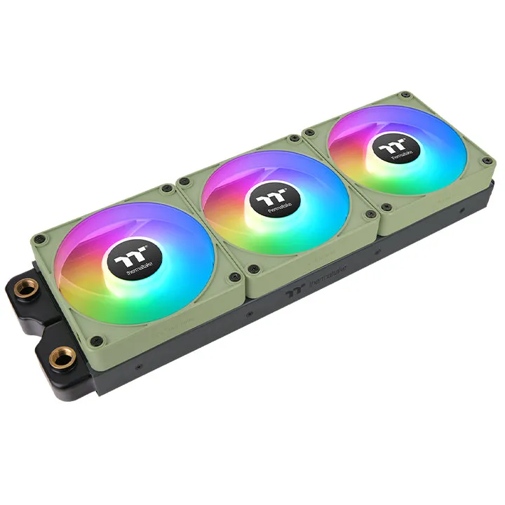 Thermaltake CT120 EX Reverse ARGB Sync PC 120mm 2000RPM Cooling Fan MagForce 2.0 3-Pack Matcha Green