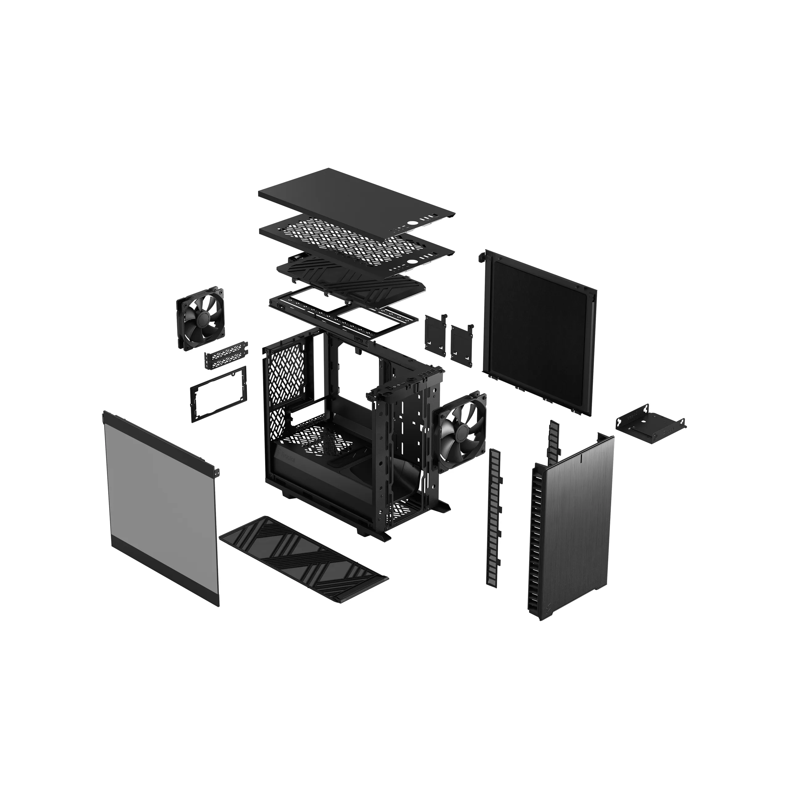 Fractal Design Define 7 Nano - Mini Tower case with window, Black / Light Tint