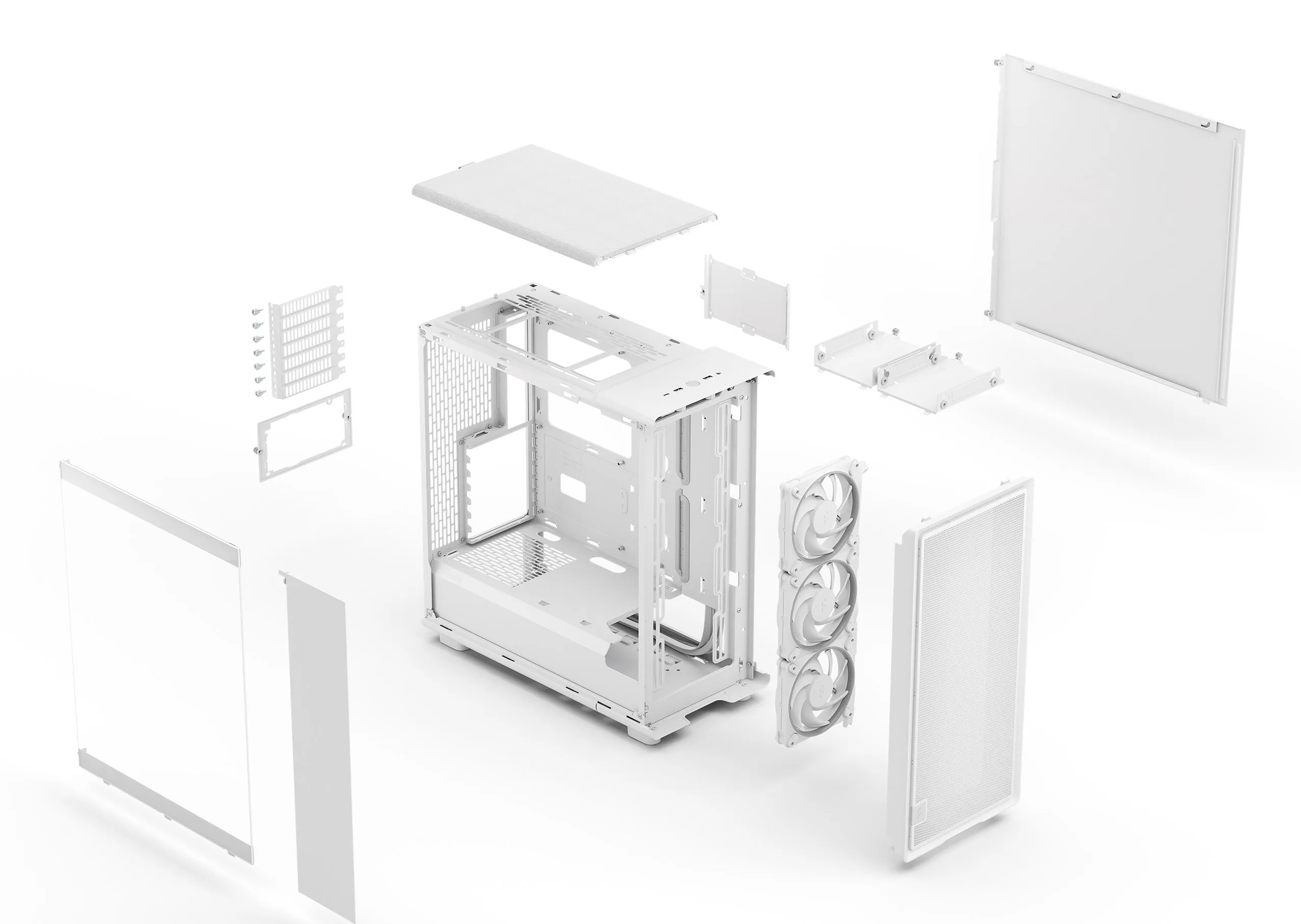 Fractal Design Epoch RGB -miditornikotelo ikkunalla, Valkoinen