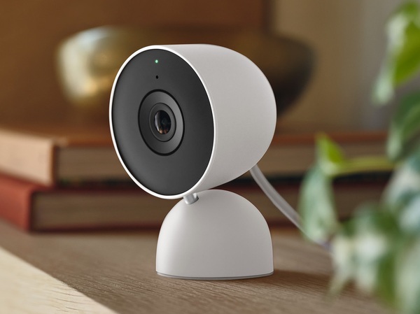 Google Nest Cam Indoor (Wired, 3rd Generation) 2K - Indoor security camera, Snow