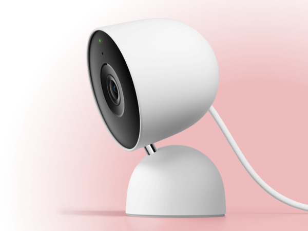 Google Nest Cam Indoor (Wired, 3rd Generation) 2K - Indoor security camera, Snow