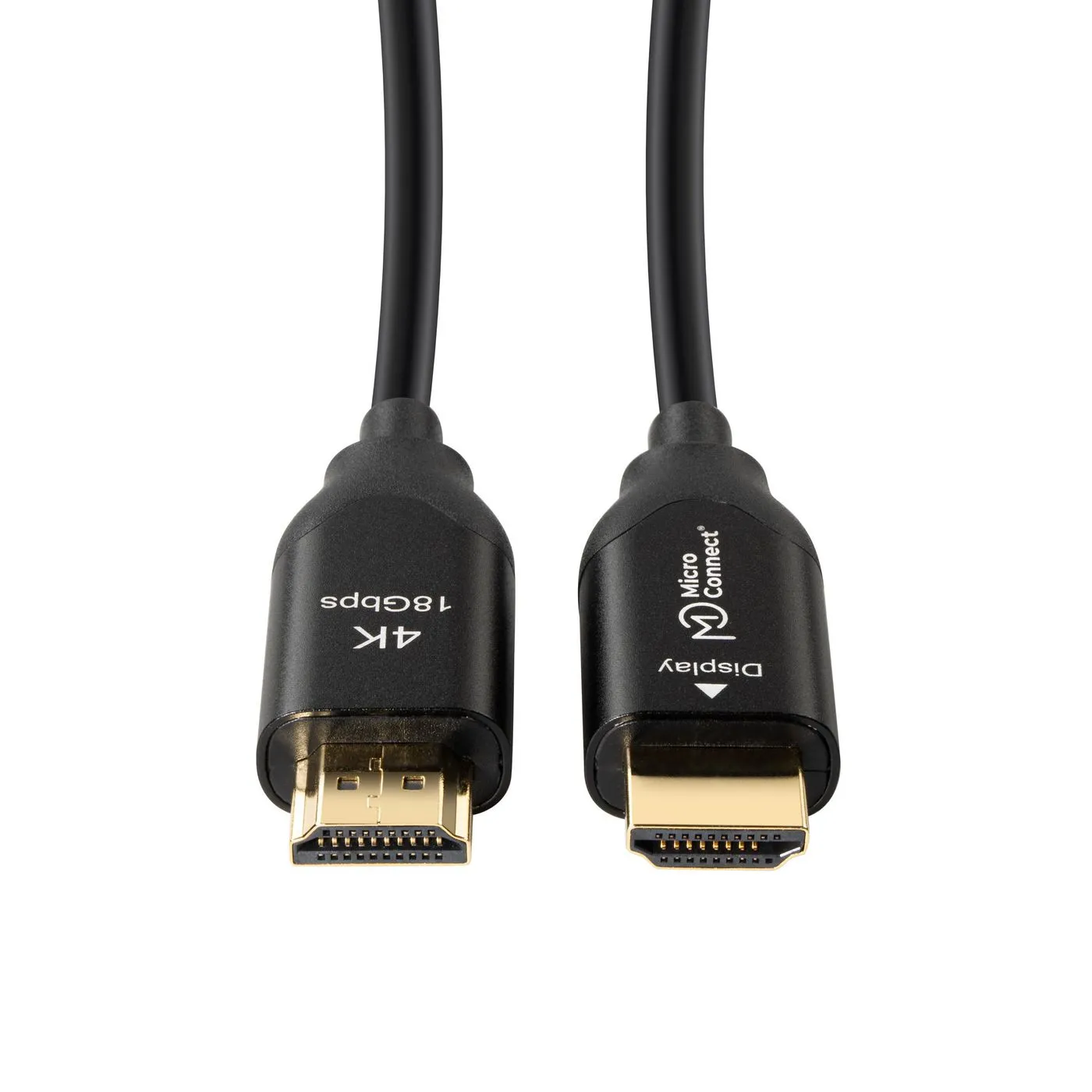 MicroConnect Active Optical HDMI 2.0 -kaapeli, jossa Ethernet, 10 m, musta