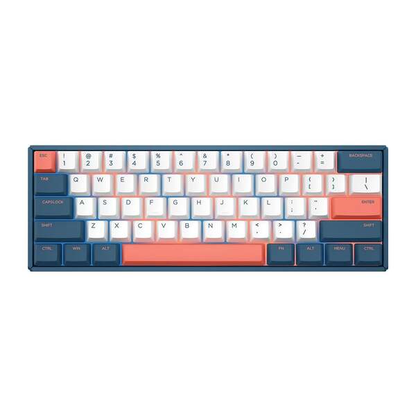 Iqunix F60 Coral Sea Wired RGB Cherry Blue - speltangentbord