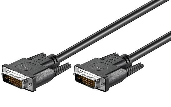 MicroConnect DVI-D &ndash; DVI-D - cable, Dual, 0.5 m, Black