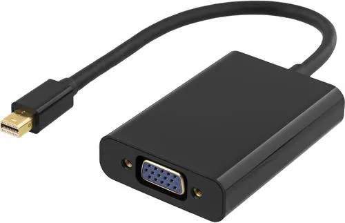 Deltaco  mini DisplayPort &ndash; VGA - adapter, Svart