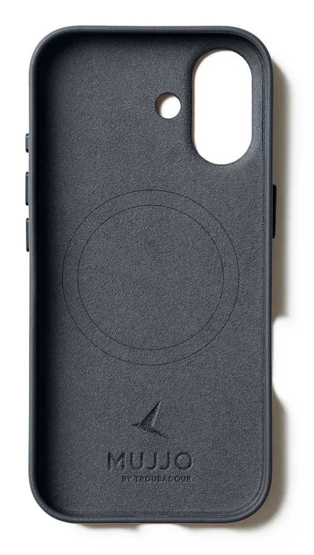 MUJJO Full Leather MagSafe Case for iPhone 17, Basalt