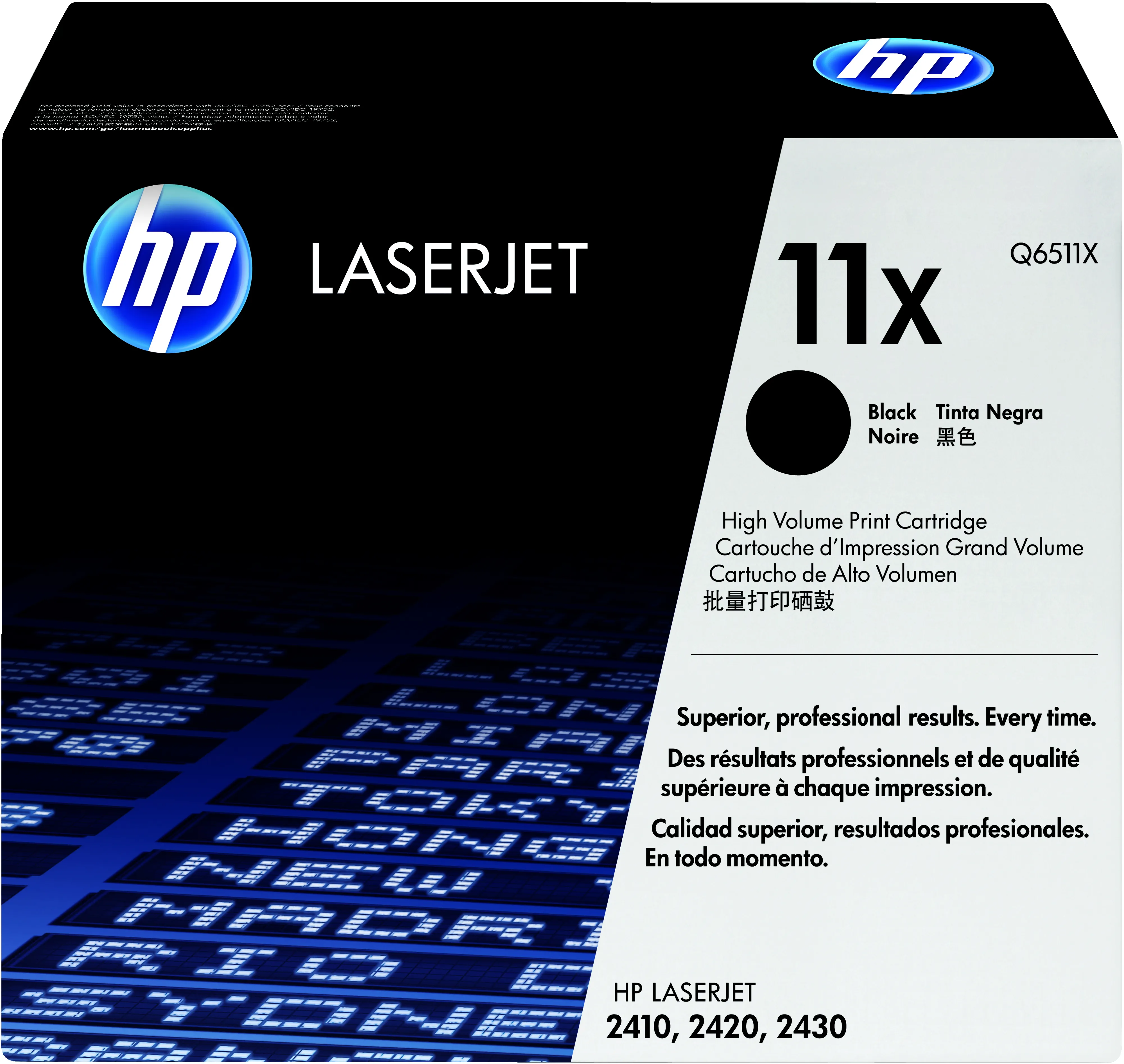 HP Q6511X XL lasertoner, svart