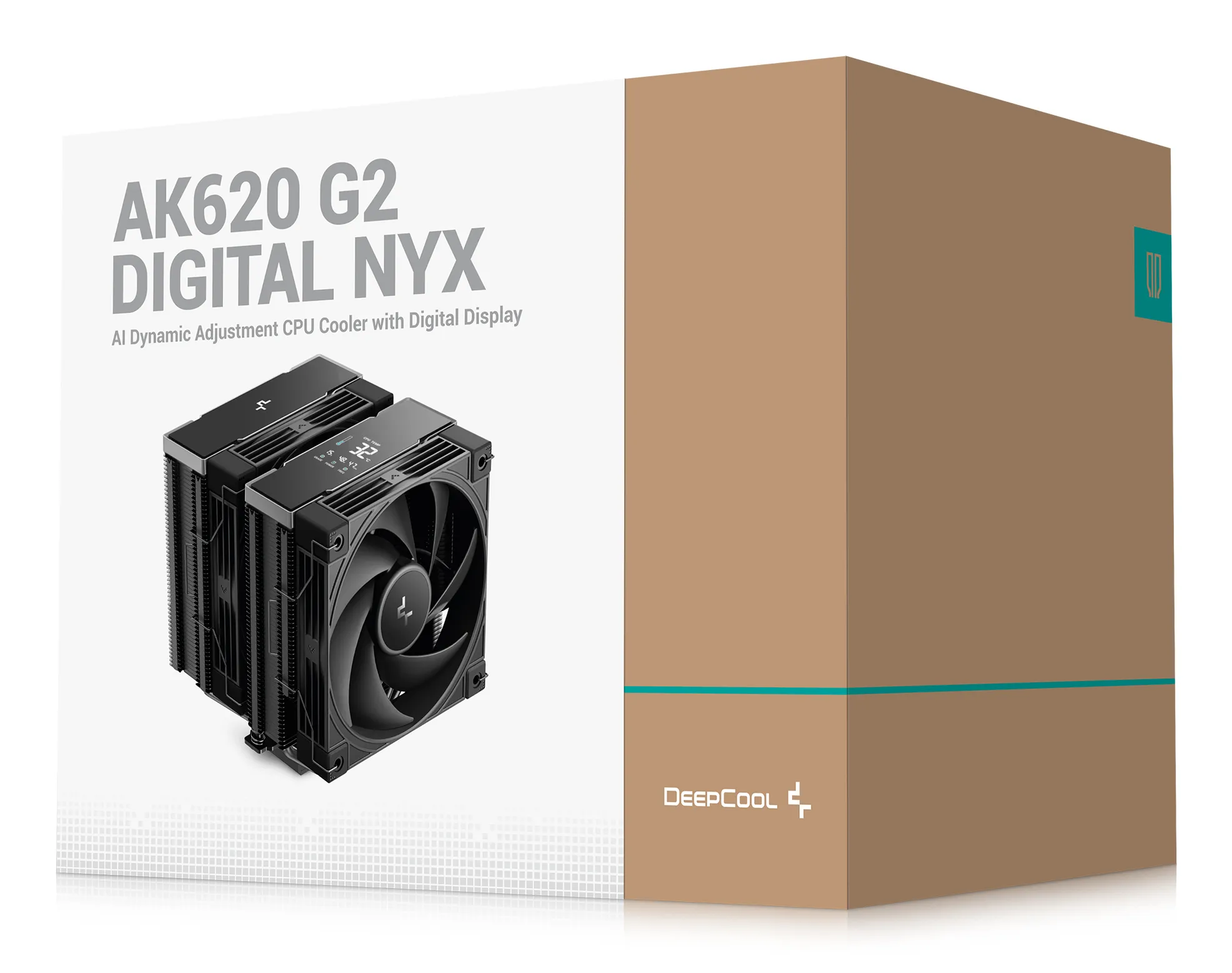 DeepCool AK620 G2 Digital NYX, 2x120 mm ARGB CPU Cooler, Black
