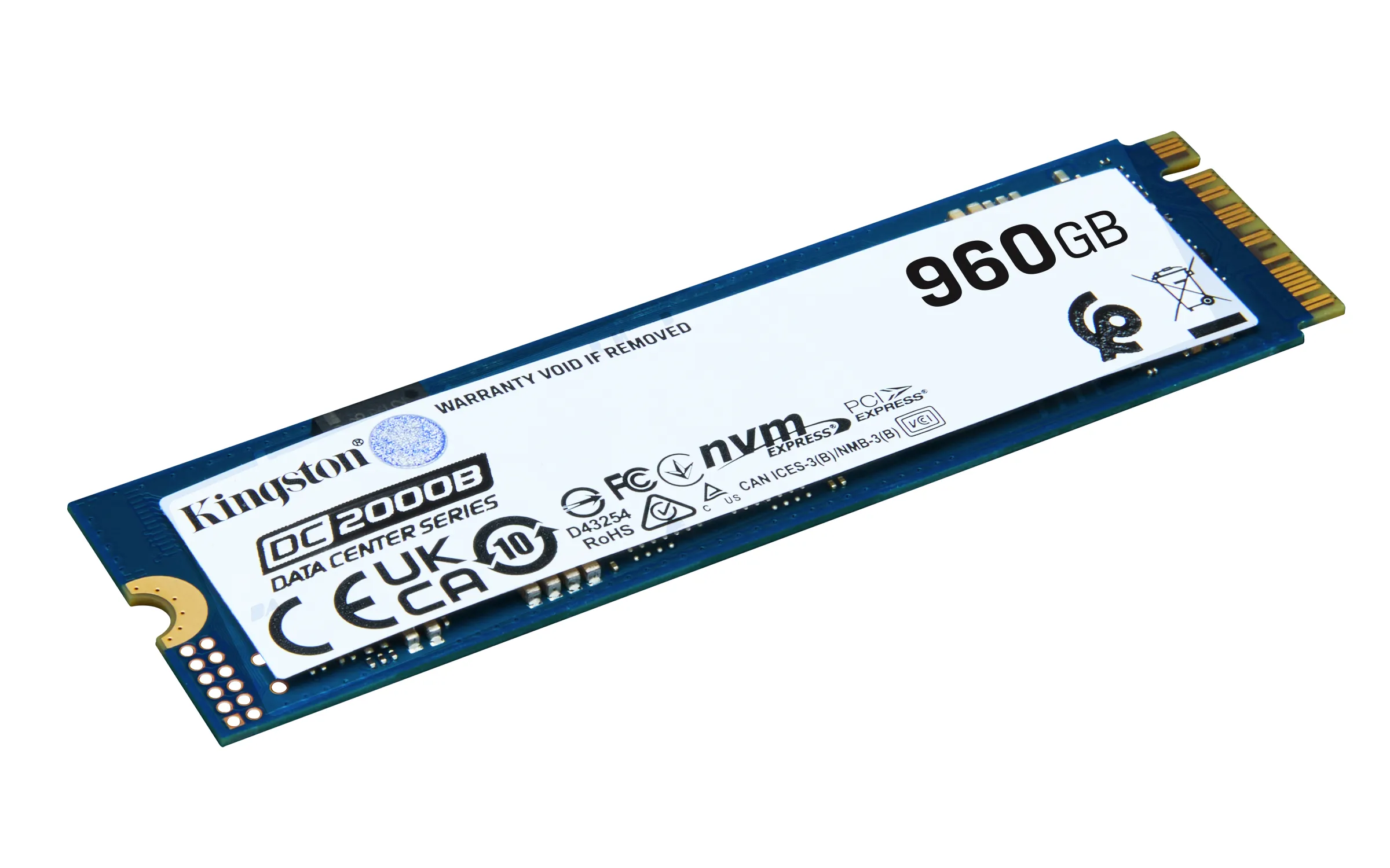Kingston 960G DC2000B PCIe 4.0 M.2 2280 Enterprise SSD 960 GB, PCIe 4.0, M.2 - SSD