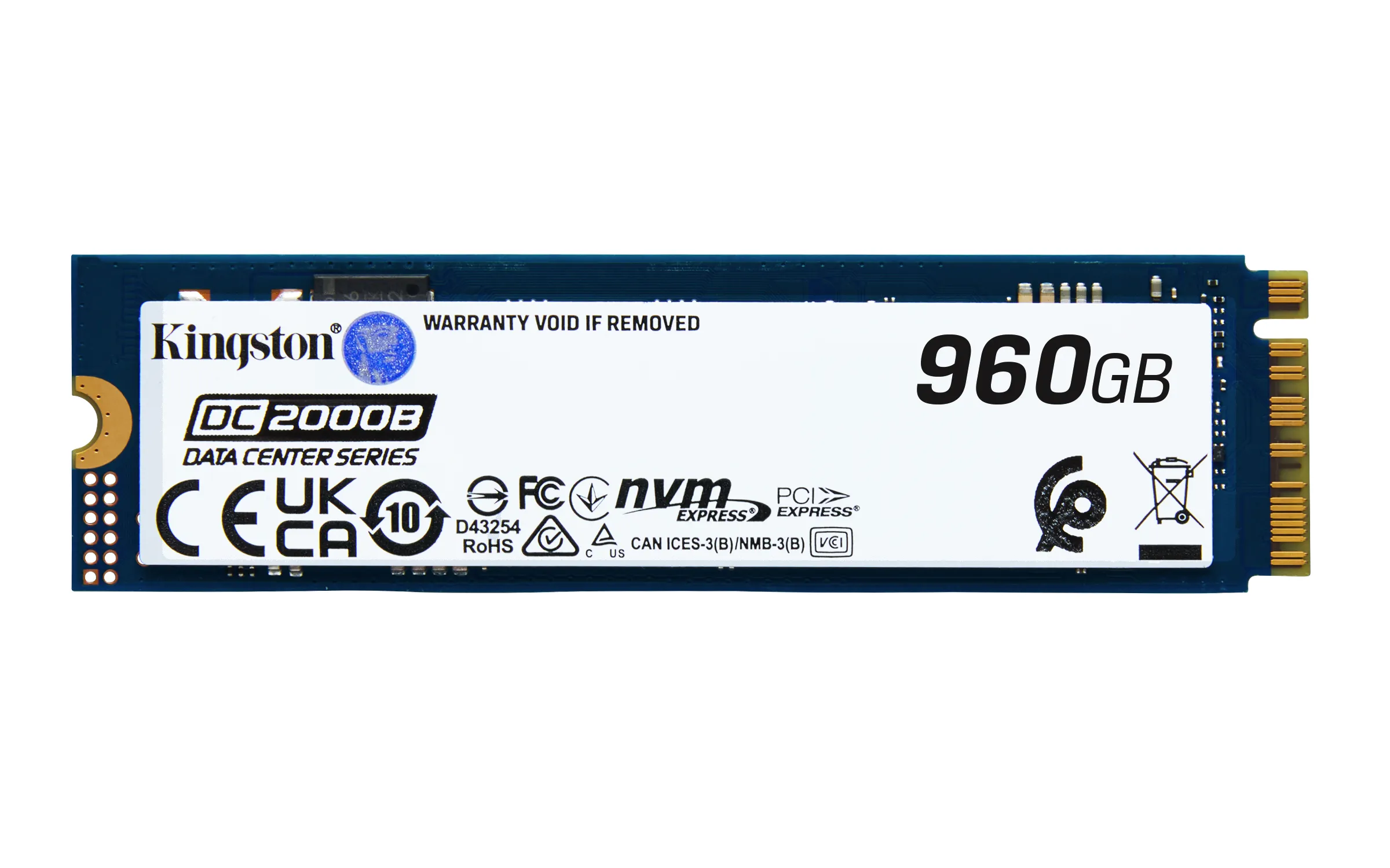 Kingston 960G DC2000B PCIe 4.0 M.2 2280 Enterprise SSD 960 GB, PCIe 4.0, M.2 - SSD