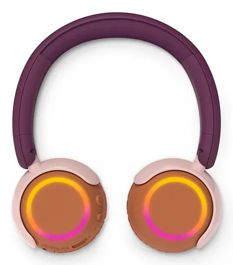 Philips TAK4200MP/00 tr&aring;dl&ouml;sa on-ear h&ouml;rlurar, violett/r&ouml;d