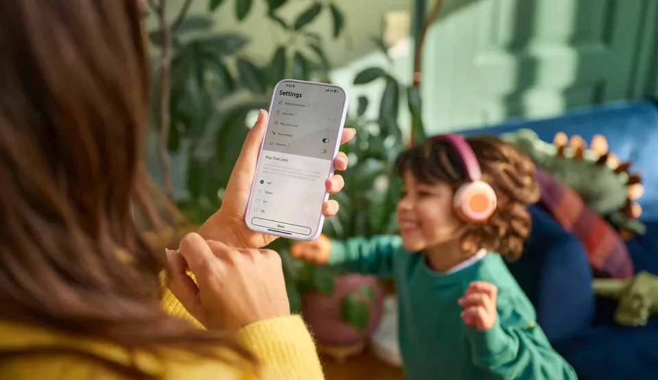 Philips TAK4200MP/00 tr&aring;dl&ouml;sa on-ear h&ouml;rlurar, violett/r&ouml;d