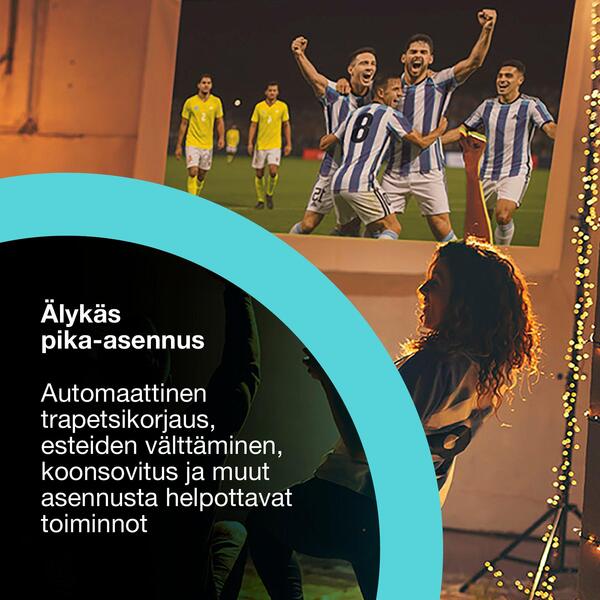 Epson Lifestudio Pop EF-62B Google TV 3LCD 4K PRO-UHD 700 ANSI lm Portable LED Projector, Metallic Black