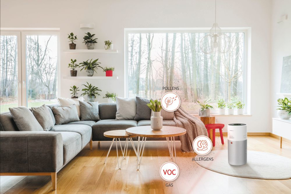 Hoover H-Purifier 500 -ilmanpuhdistin, vaalea