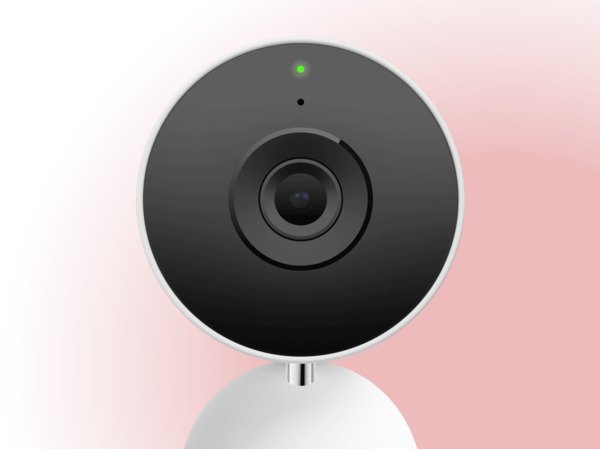 Google Nest Cam Indoor (Wired, 3rd Generation) 2K - Indoor security camera, Snow