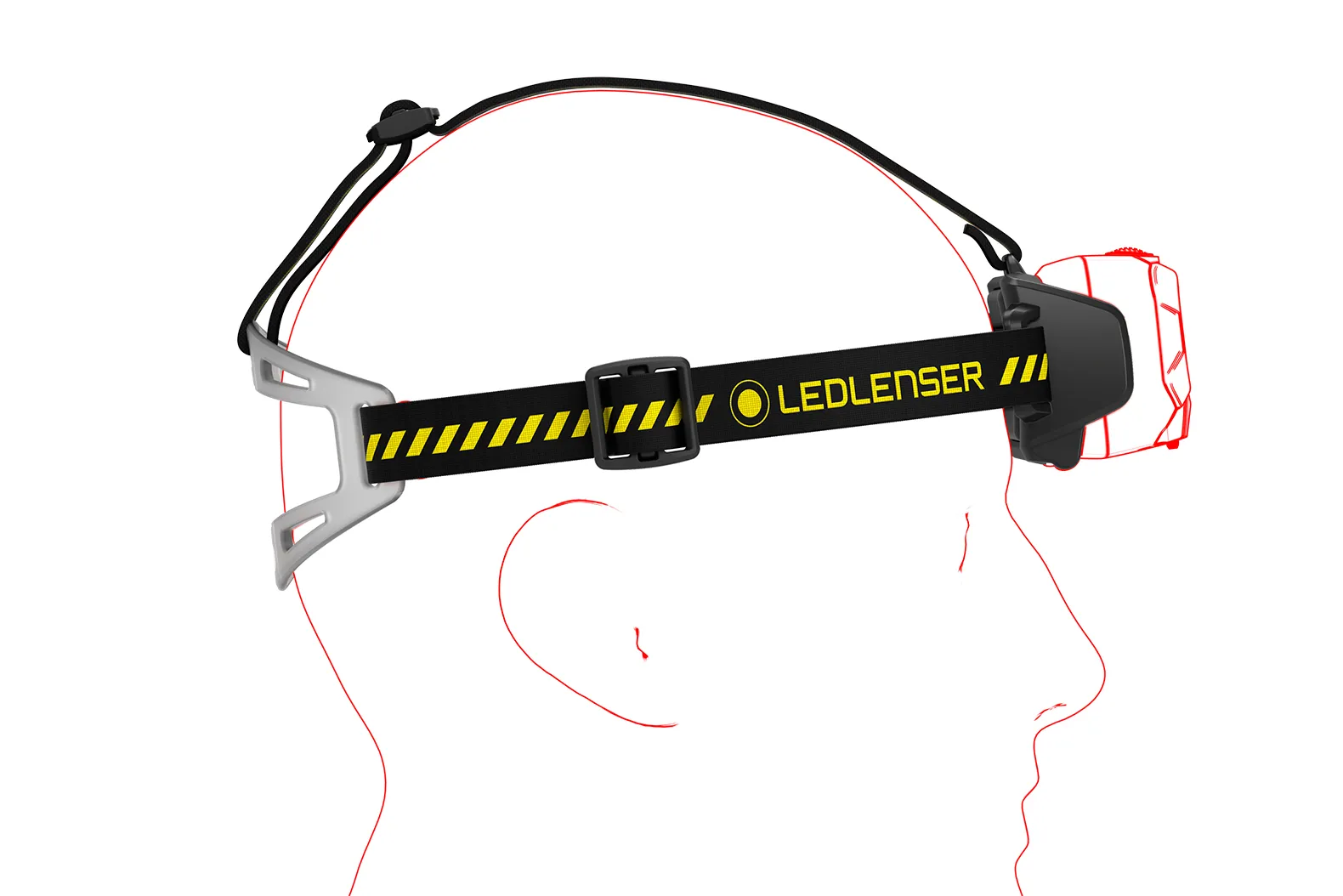 LEDLENSER HF8R Work, 3700 mAh, 1600 lm -otsalampu