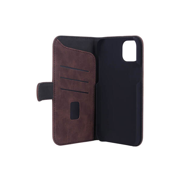 GEAR Wallet, iPhone 14 Plus - plånboksfodral, Brun