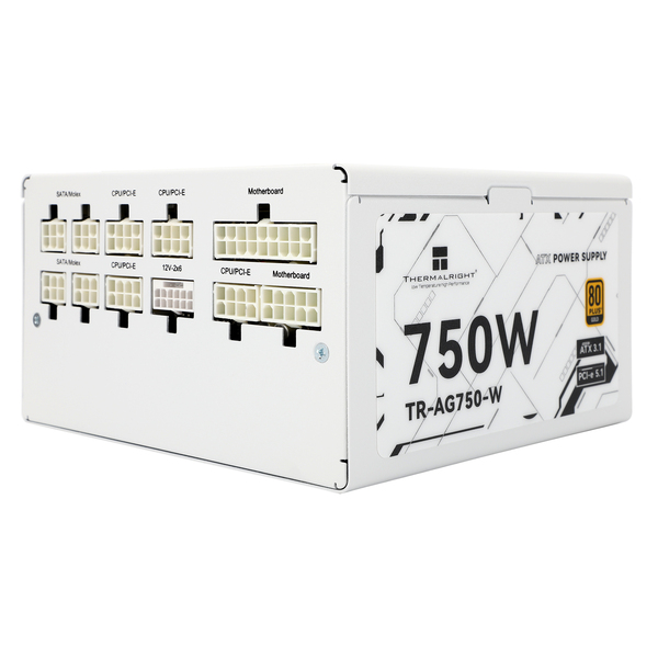 Thermalright 750W - strömkälla, 80 Plus Gold, vit