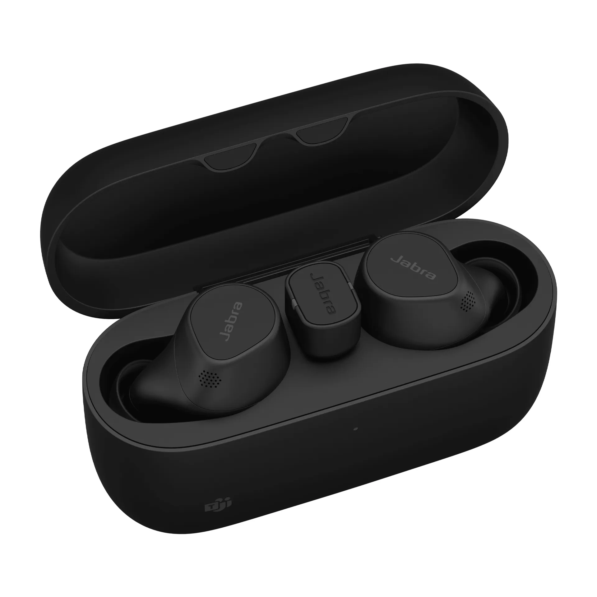 Jabra Evolve2 Buds tr&aring;dl&ouml;sa in-ear h&ouml;rlurar + USB-A/C-adaptrar, svart