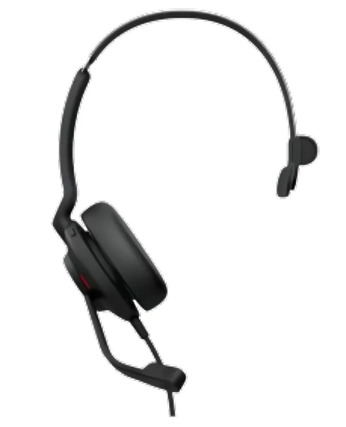 Jabra Evolve2 30 SE UC Mono Headset with USB-A/C adapters, Black