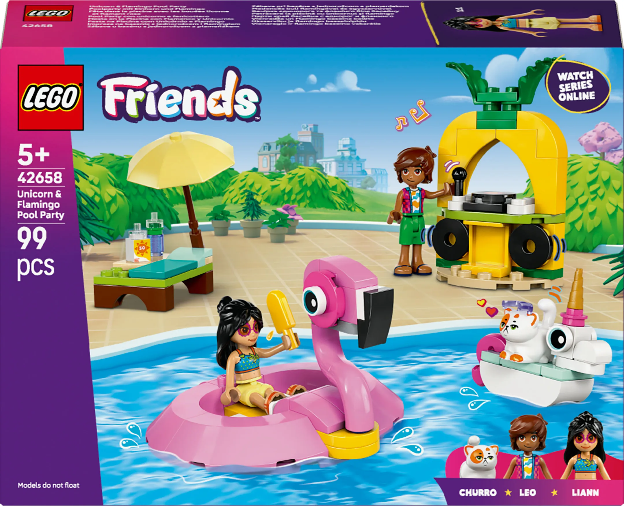 LEGO Friends Enh&ouml;rnings- och flamingopoolparty 42658