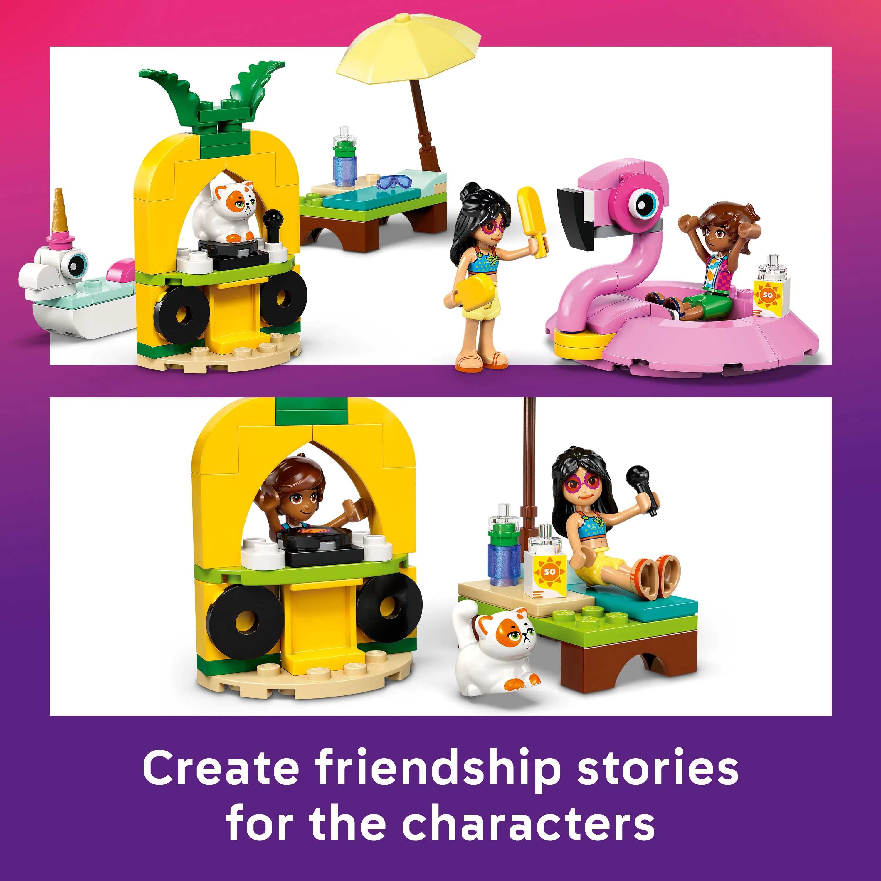 LEGO Friends Enh&ouml;rnings- och flamingopoolparty 42658