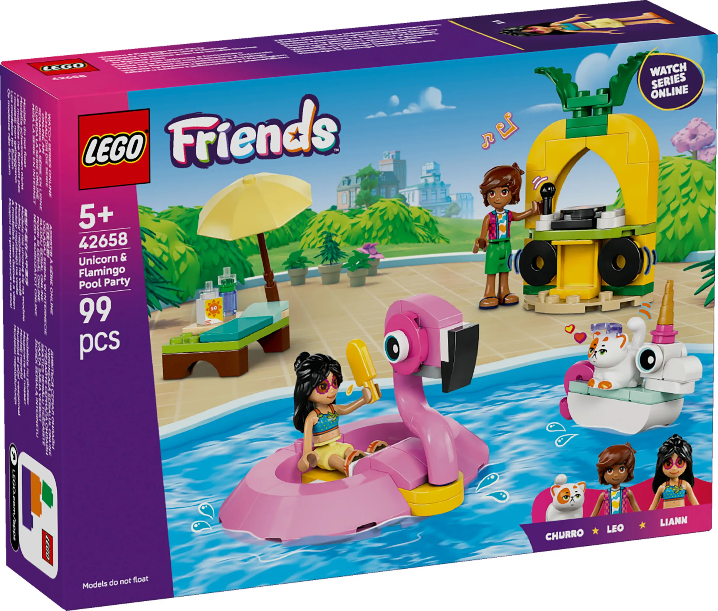 LEGO Friends Enh&ouml;rnings- och flamingopoolparty 42658