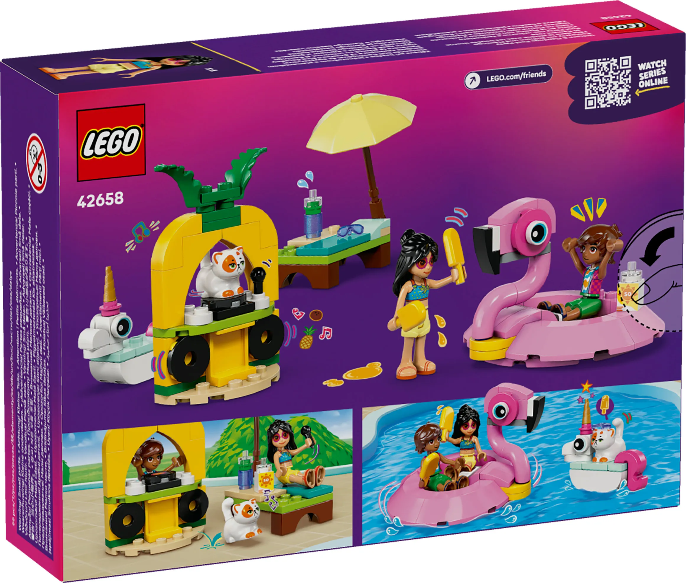 LEGO Friends Enh&ouml;rnings- och flamingopoolparty 42658