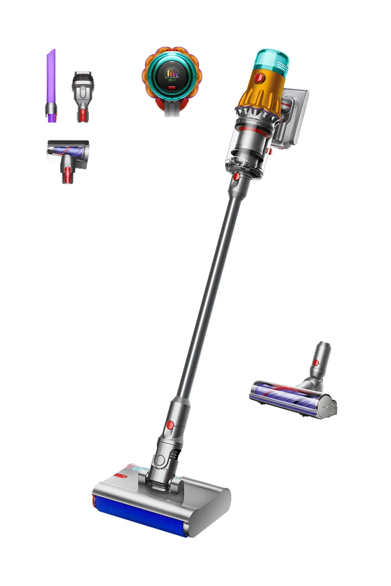 Dyson V12s Detect Slim Submarine 0.35 L 140 W Cordless Stick vacuum cleaner, Nickel, Yellow