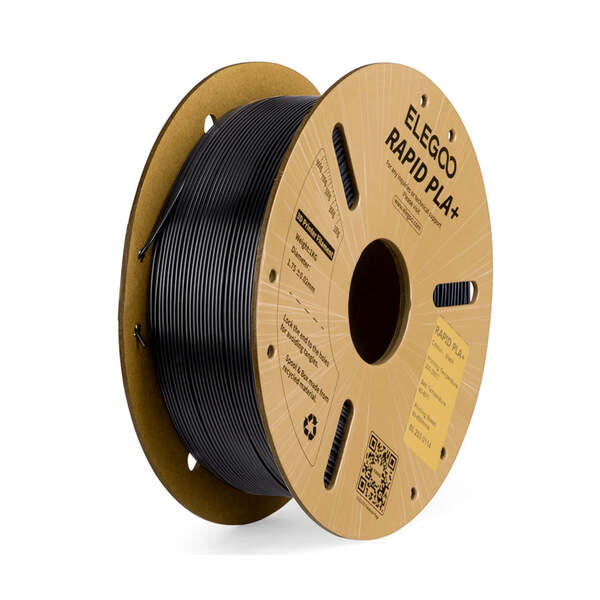 ELEGOO Rapid PLA+ 1.75 mm, 1 kg -3D-tulostusfilamentti, musta